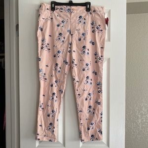 Pink Flower print Jeans